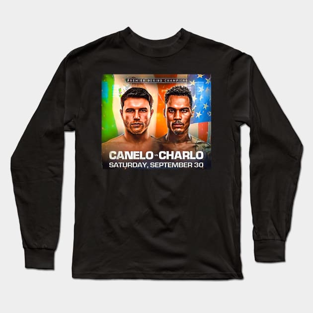 Canelo vs Charlo Long Sleeve T-Shirt by M.I.M.P.